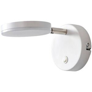 Wall Light Milow (modern) in White made of Plastic for e.g. Living Room & Dining Room (1 light source,) from Lindby white, chrome