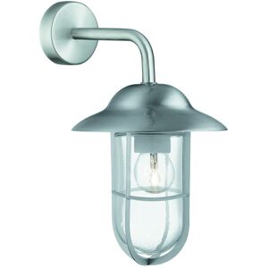 Searchlight - Genoa - 1 Light Outdoor Fisherman Dome Wall Light Stainless Steel IP44Glass Lanterns, E27