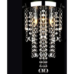 Berkfield Home - White Metal Ceiling Lamp with Crystal Beads