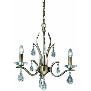 FRANKLITE Willow Crystal Bronze Pendant 3 Bulbs