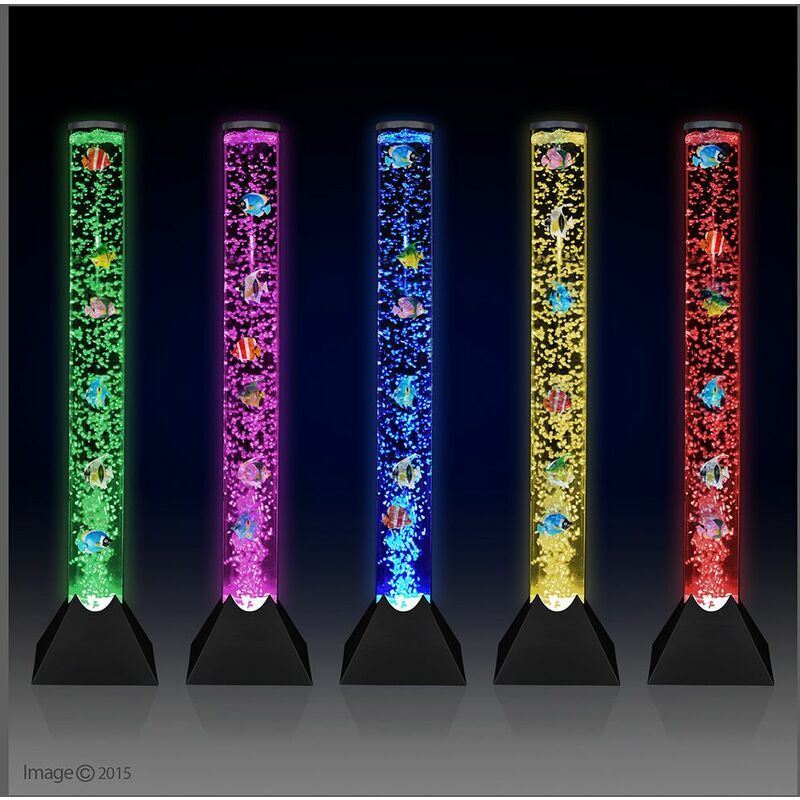 VALUELIGHTS Led Bubble Lamp rgb Colour Changing Novelty Fish Light Tower Sensory Lighting - 80cm