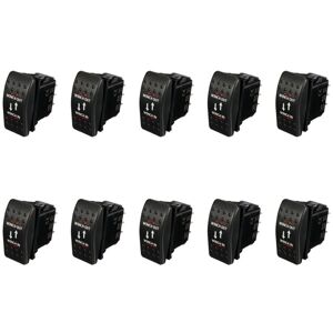 TLILY 10X 12V 20A Winch in Out on-off-on Rocker Switch 7 Pin Red led