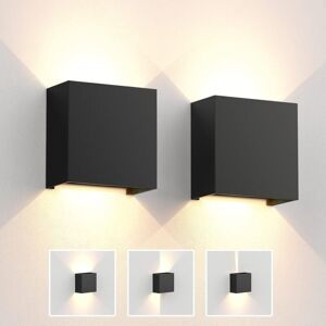 TONCHEAN 2 Pack Indoor Wall Light 6W 10×10×5cm Adjustable Beam Angle led Decorative Indoor Wall Lamp Warm White 3000K IP65 Waterproof Wall Lamp for Bedroom