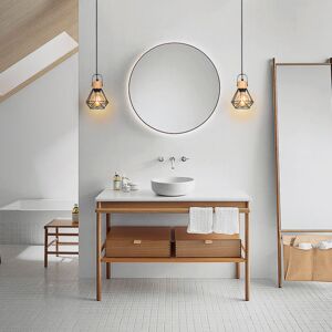 Wottes - 2-pack Industrial Vintage Ceiling Pendant Light Metal Hanging Lamp Adjustable Chandelier Fixtures Black Ø16cm