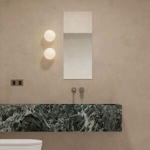 WOTTES 2-pack Modern Wall Lamp Indoor Wall Sconce Lights Glass Globe Wall Light Fixtures Matte White Ceiling Light 5W Warm Light G9 Ø12cm
