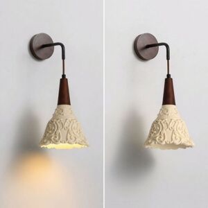 WOTTES 2-pack Vintage Wall Light Indoor Wall Lamp Adjustable Height Wall Sconce Lighting Fixture for Bedroom E27 Ø19,5cm