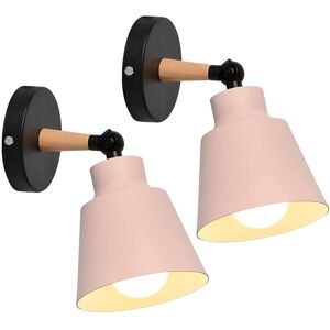 MEMKEY 2 Packs Vintage Industrial Wall Lights Ceiling Lamps E27 Metal Adjustable Retro Indoor Wall Light for Bedroom Kitchen Restaurant (Without Switch,