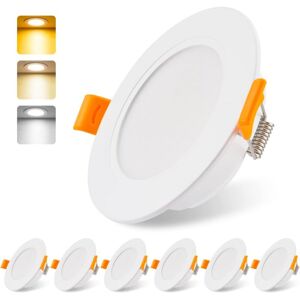 Longziming - 230V 5W Extra Flat led Recessed Spotlight Set of 6, Recessed Ceiling Light Lamp, 3000/4000/6000K led Spotlight, IP54 Ceiling Spotlight