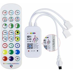 Dewdat - 24 Keys ir Remote Control and White ir Blutooth Controller For rgb led Strip 5050 smd Ribbon Light