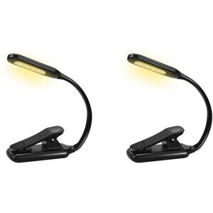 TLILY 2X Book Light,Rechargeable Reading Light,9 LED Book Light for Reading in Bed with 3 Brightness,Easy Clip on Reading Lamp