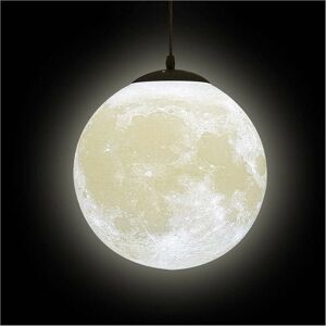 WAY 3D Moon Chandelier-Moon Ceiling Light Moon Chandelier Planet Ceiling Lamp Suspension Moon Lighting Restaurant Bar Home Children's Room led Chandelier