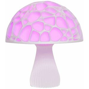 Dewdat - 3D Printed Mushroom Lamp, Creative Rechargeable led Night Light Desk Lamp, One Color Remote Control, 16 Colors, is a Perfect Gift,20cm