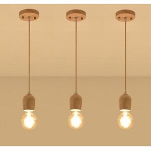 WOTTES Modern Simple Ceiling Pendant Light Nordic-Style Hanging Lamp Creative Chandelier for Kitchen Island Hallway Coffee 3PCS