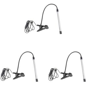TLILY 3X 8W LED Clip on Lamp, Desk Light with 3 Modes 2M Cable Dimmer 10 Levels Clamp Table Lights