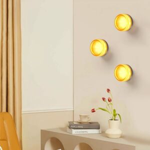 Wottes - 5W led Wall Light Modern Wall Lamp Orange Round Shaped Sconce Wall Light Warm White Light 3Pcs