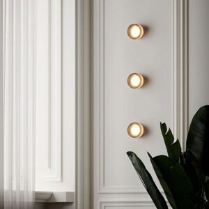WOTTES 5W led Wall Light Modern Wall Lamp Smoke Gray Round Shaped Sconce Wall Light Warm White Light 3Pcs