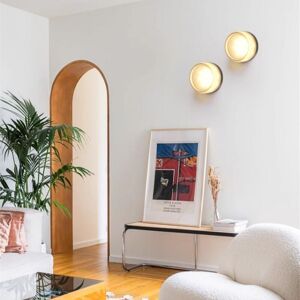 WOTTES 5W led Wall Light Modern Wall Lamp Transparent Round Shaped Sconce Wall Light Warm White Light 2Pcs