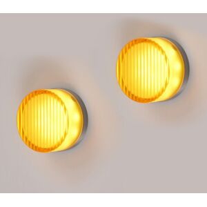 WOTTES 5W Modern led Wall Light Orange Indoor Wall Lamp Round Shaped Sconce Wall Light Warm White Light 2Pcs
