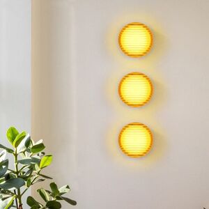 WOTTES 5W Modern LED Wall Light Orange Indoor Wall Lamp Round Shaped Sconce Wall Light Warm White Light 3Pcs