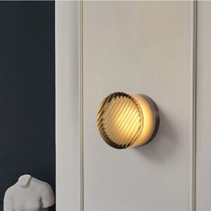 Wottes - 5W Modern led Wall Light Smoke Gray Indoor Wall Lamp Round Shaped Sconce Wall Light Warm White Light 1Pcs