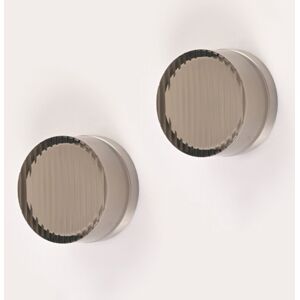 WOTTES 5W Modern led Wall Light Smoke Gray Indoor Wall Lamp Round Shaped Sconce Wall Light Warm White Light 2Pcs