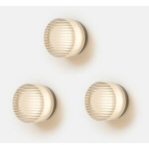 WOTTES 5W Modern led Wall Light Transparent Indoor Wall Lamp Round Shaped Sconce Wall Light Warm White Light 3Pcs