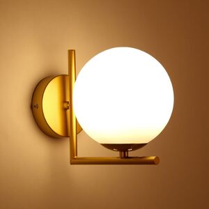 Tonchean - Arup Gold Glass Globe Wall Sconces with Light Mid Century Modern Industrial Wall Light