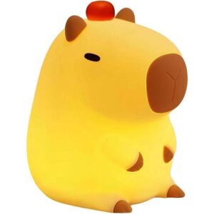 Ikodm - Capybara Night Light, Cute Squishy Novelty Animal led Lamp, Dimmable Nursery Night Light for Kids, Rechargeable Touch Bedside Lamp, Baby Boys