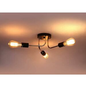 Dewdat - Ceiling Chandelier Light Fixture Industrial Metal Lamp Retro Lighting Vintage Pendant Light diy 3 Arms E27 Black for Living Room Kitchen