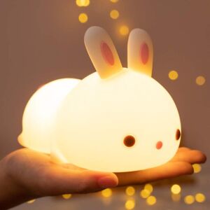 Longziming - Children's Night Light Baby Night Light,16 Colors Children's Bedside Lamp BeBe Night Light,Kawaii Deco Bedroom Bedside Lamp,Rabbit