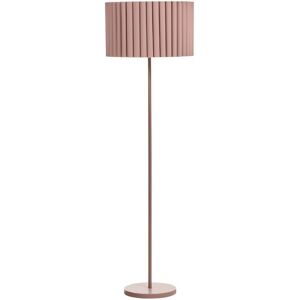 Beliani - Classic Floor Lamp Iron Linen Polyester Shade Living Room Bedroom Brown Lourens