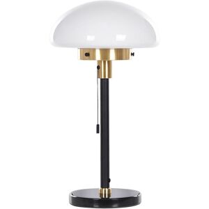 Beliani - Classic Table Lamp Half Globe Shade On-Off Switch Living Room Bedside Black Minija