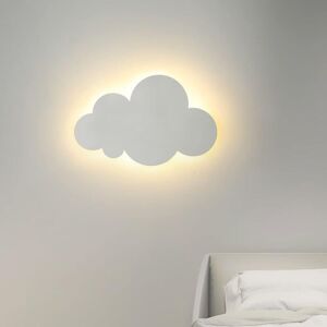 Tonchean - Cloud Shape Indoor Wall Light, White Cloud Acrylic Wall Sconce, 18W led Wall Lamp, Children's Wall Light, Art Deco Wall Lamp for Living