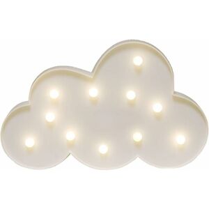 Dewdat - Cloud Shaped led Night Light Battery Operated led Girls Light Sign Decorative Table Lamps for Baby Children Bedroom Party Accessories(White)