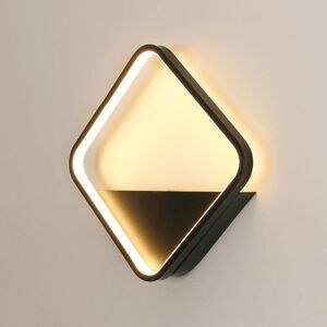 Comely - Black Square Wall Light, 20W Modern led Wall Lamp, Acrylic Wall Light Fixture for Bedroom, Living Room, Hallway, Staircase, Hotel, 3000K