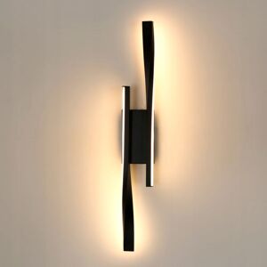 COMELYDesign Indoor Wall Light, 16W 1800LM Modern LED Wall Lamp Black, Acrylic Wall Light Fixture for Living Room Bedroom Hallway Staircase Bathroom,