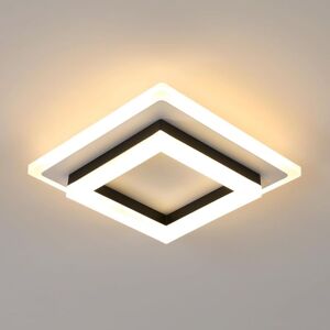 COMELY Modern LED Ceiling Light, 24W 2350LM Square Acrylic Fashion Ceiling Lamp, Indoor LED Wall Light for Hallway Balcony Hotel Staircase Garage,