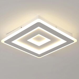 Comely - Modern Square led Ceiling Light, 52W led Ceiling Lamp, White Acrylic Ceiling Light Fixture ø 40cm for Bedroom, Living Room, Hallway (Neutral