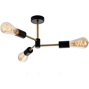 Comely - Vintage Industrial Ceiling Light - 3-Light E27 Metal Sputnik Chandelier, Retro Pendant Light for Living Room, Bedroom, Kitchen - Diameter