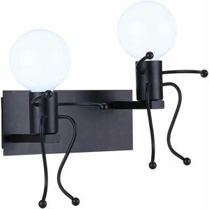 HOOPZI Creative Retro Wall Lamp Indoor Vintage Wall Lamp Industrial Wall Lamp Iron Art Deco E27 Base for Bar, Bedroom, Kitchen, Restaurant, Cafe, Hallway,