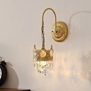 TONCHEAN Crystal Glass Wall Sconce - Boho Vintage Wall Light Indoor Wall Decor Lighting for Living Room Bathroom Bedroom Hallway Vanity Light Fixtures (Three