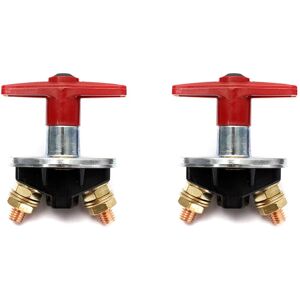 2 Pack 200 Amp Fixed Key Battery Isolator Kill Switch Cut Off Electrical Switch 12V/24V Heavy Duty Electrical Switch - Csparkv