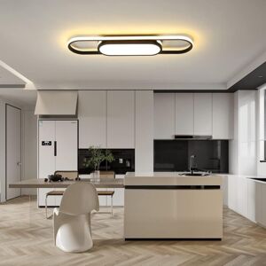 GANEED Dimmable Ceiling Light, Dimmable Modern Ceiling Lamp, LED Acrylic Linear Ceiling Light with Remote Control, Ceiling Lamp for Living Room, Kitchen,
