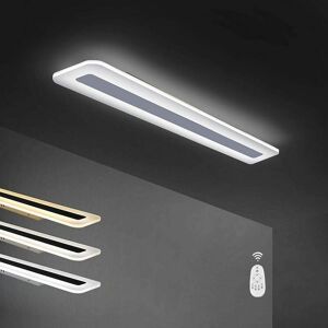 DEWDAT Dimmable LED Ceiling Panel Light with Remote Control Metal and Acrylic White Desk Lamp for Living Room Bedroom Corridor Kitchen Balcony