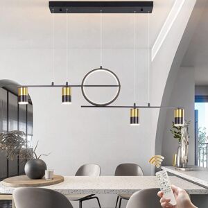 Ganeed - Dimmable led Pendant Lighting, Creative Linear Pendant Light Fixture, Modern Linear led Chandelier with Remote, Linear Pendant Hanging Lamp