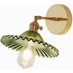 Tonchean - E27 Industrial Wall Light Glass Pendant Lamp Shade Bulb Industrial Ceiling Light Pendant Lights Wall Sconce Bedside Lamps (Green)
