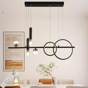 Ganeed - Modern led Pendant Light Dimmable Chandelier with Remote Control Black Pendant Lighting Hanging Light Fixtures for Kitchen, Living Room