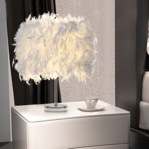 Tonchean - Feather bedside lamp lampshade modern feather table lamp 23 x 30 cm