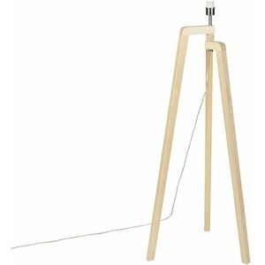 QAZQA Tripod Floor Lamp Wood without Lampshade - Puros