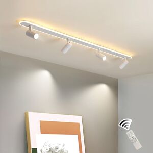 Ganeed - Modern led Ceiling Light with 4 Spotlights, Dimmable 58W Linear Ceiling Lamp Fixture with Remote, 43.3in Upgraded Flush Mount Ceiling